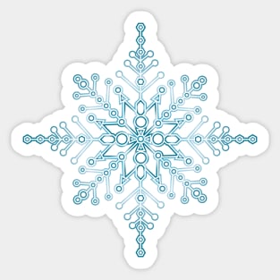 a blue snow crystal Sticker